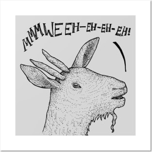 Laughing Goat - funny stuff, animals, fluffy Posters and Art